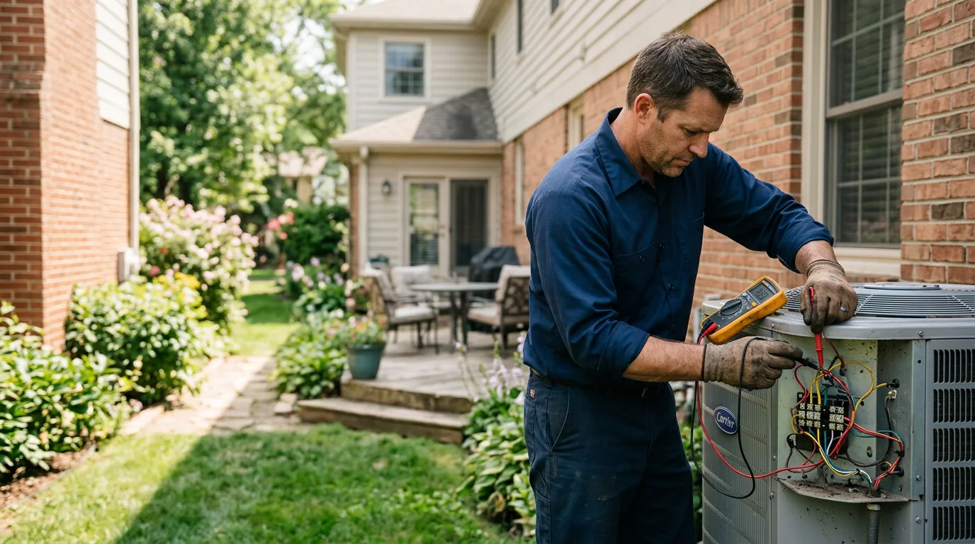 HVAC technician working near Sedan, NM